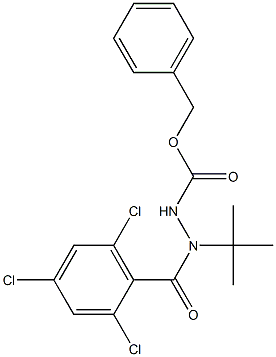 benzyl 2-tert-butyl-2-(2,4,6-trichlorobenzoyl)hydrazinecarboxylate Structure