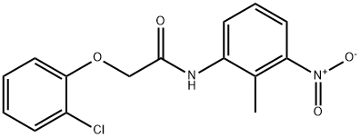 2-(2-chlorophenoxy)-N-(2-methyl-3-nitrophenyl)acetamide 结构式