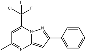 7-[chloro(difluoro)methyl]-5-methyl-2-phenylpyrazolo[1,5-a]pyrimidine,499110-75-7,结构式