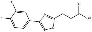 3-[3-(3-fluoro-4-methylphenyl)-1,2,4-oxadiazol-5-yl]propanoic acid|3-[3-(3-氟-4-甲基苯基)-1,2,4-噁二唑-5-基]丙酸