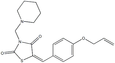 5-[4-(allyloxy)benzylidene]-3-(1-piperidinylmethyl)-1,3-thiazolidine-2,4-dione Struktur