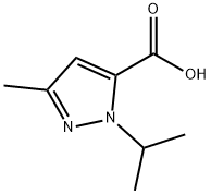1-异丙基-3-甲基-1H-吡唑-5-羧酸,50920-68-8,结构式