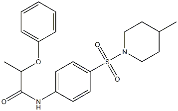 510763-61-8 N-{4-[(4-methylpiperidin-1-yl)sulfonyl]phenyl}-2-phenoxypropanamide