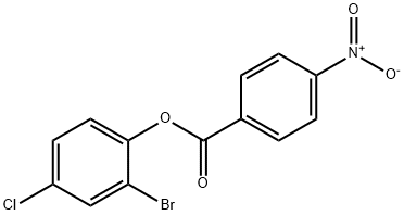 2-bromo-4-chlorophenyl 4-nitrobenzoate 化学構造式