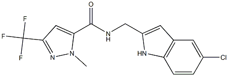 N-[(5-chloro-1H-indol-2-yl)methyl]-1-methyl-3-(trifluoromethyl)-1H-pyrazole-5-carboxamide Structure