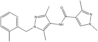 N-[3,5-dimethyl-1-(2-methylbenzyl)-1H-pyrazol-4-yl]-1,3-dimethyl-1H-pyrazole-4-carboxamide Structure