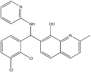 7-[(2,3-dichlorophenyl)(2-pyridinylamino)methyl]-2-methyl-8-quinolinol Structure