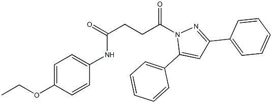 4-(3,5-diphenyl-1H-pyrazol-1-yl)-N-(4-ethoxyphenyl)-4-oxobutanamide Struktur