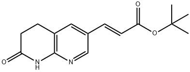 TERT-BUTYL(E)-3-(7-OXO-5,6,7,8-TETRAHYDRO-1,8-NAPHTHYRIDIN-3-YL)ACRYLATE 结构式