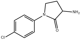 3-Amino-1-(4-chlorophenyl)pyrrolidin-2-one 化学構造式