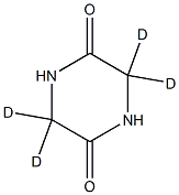 piperazine-2,5-dione-3,3,6,6-d4 化学構造式