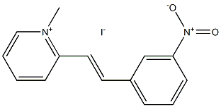 1-Methyl-2-(m-nitrostyryl)pyridinium iodide 化学構造式