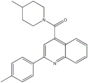 2-(4-methylphenyl)-4-[(4-methyl-1-piperidinyl)carbonyl]quinoline Structure