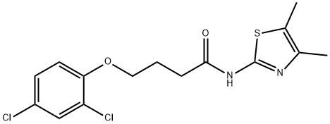 4-(2,4-dichlorophenoxy)-N-(4,5-dimethyl-1,3-thiazol-2-yl)butanamide 化学構造式