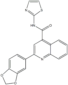 546105-72-0 2-(1,3-benzodioxol-5-yl)-N-(1,3-thiazol-2-yl)-4-quinolinecarboxamide