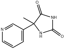 5-メチル-5-(3-ピリジル)-2,4-イミダゾリジンジオン 化学構造式