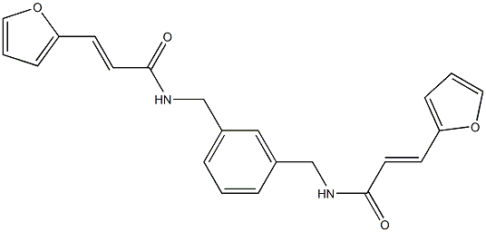 3-(2-furyl)-N-[3-({[3-(2-furyl)acryloyl]amino}methyl)benzyl]acrylamide 化学構造式