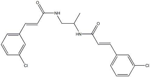 3-(3-chlorophenyl)-N-(2-{[3-(3-chlorophenyl)acryloyl]amino}-1-methylethyl)acrylamide Structure