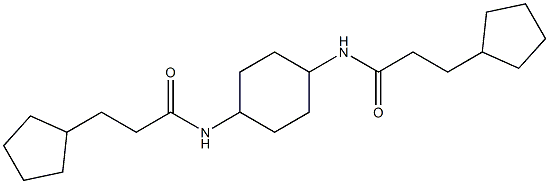 3-cyclopentyl-N-{4-[(3-cyclopentylpropanoyl)amino]cyclohexyl}propanamide Structure