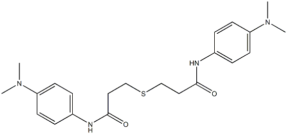 3-({3-[4-(dimethylamino)anilino]-3-oxopropyl}sulfanyl)-N-[4-(dimethylamino)phenyl]propanamide 结构式