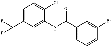 3-bromo-N-[2-chloro-5-(trifluoromethyl)phenyl]benzamide Structure