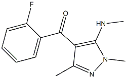 1,3-二甲基-5-(甲氨基)-4-吡唑基邻氟苯酮, 56877-15-7, 结构式