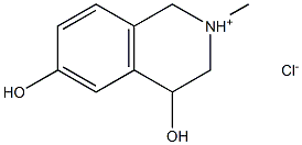 2-甲基-1,2,3,4-四氢异喹-2-鎓-4,6-二醇,氯化,57196-61-9,结构式