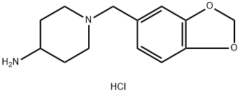 1-(1,3-benzodioxol-5-ylmethyl)piperidin-4-amine dihydrochloride Struktur