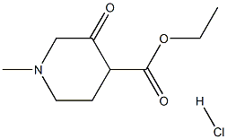 ethyl 1-methyl-3-oxopiperidine-4-carboxylate hydrochloride Struktur