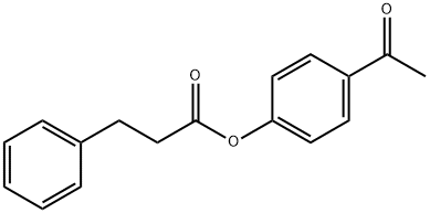 4-acetylphenyl 3-phenylpropanoate 化学構造式