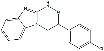 3-(4-chlorophenyl)-1,4-dihydro[1,2,4]triazino[4,3-a]benzimidazole 结构式