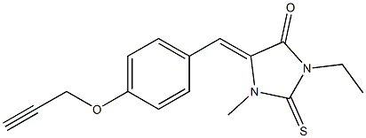 3-ethyl-1-methyl-5-[4-(prop-2-ynyloxy)benzylidene]-2-thioxoimidazolidin-4-one|