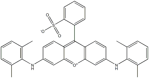 Xanthylium,3,6-bis[(2,6-dimethylphenyl)amino]-9-(2-sulfophenyl)-,innersalt 结构式