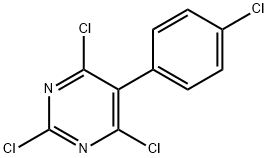 5-p-chlorophenyl-2,4,6-trichloro-pyrimidine Struktur