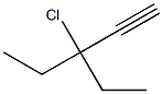 3-chloro-3-ethyl-1-pentyne 化学構造式