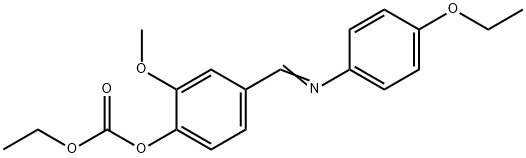 Carbonic acid 4-[(4-ethoxyphenyl)iminomethyl]-2-methoxyphenylethyl ester 结构式