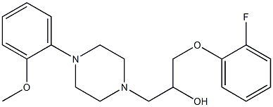 1-(2-fluorophenoxy)-3-[4-(2-methoxyphenyl)-1-piperazinyl]-2-propanol 化学構造式