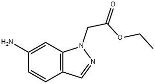1H-Indazole-1-acetic acid, 6-amino-, ethyl ester 化学構造式