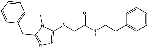 2-[(5-benzyl-4-methyl-4H-1,2,4-triazol-3-yl)sulfanyl]-N-(2-phenylethyl)acetamide Structure