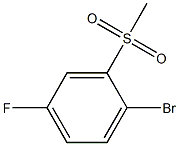 1-溴-4-氟-2-(甲基磺酰基)苯 结构式