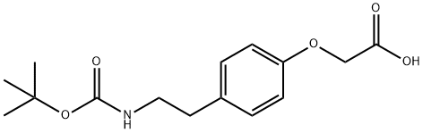 [4-(2-tert-Butoxycarbonylaminoethyl)-phenoxy]-acetic acid Struktur