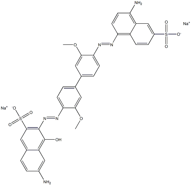 2-Naphthalenesulfonic acid, 6-amino-3-[[4'-[(4-amino-6-sulfo-1-naphthalenyl)azo]-3,3'-dimethoxy[1,1'-biphenyl]-4-yl]azo]-4-hydroxy-, disodium salt|