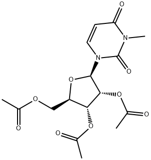 2',3',5'-Tri-O-acetyl-N3-methyluridine 化学構造式