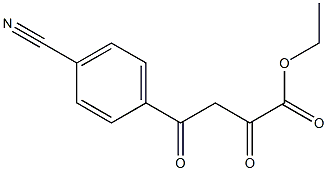 ethyl 4-(4-cyanophenyl)-2,4-dioxobutanoate 化学構造式