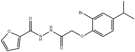 N'-[2-(2-bromo-4-isopropylphenoxy)acetyl]-2-furohydrazide,650587-00-1,结构式