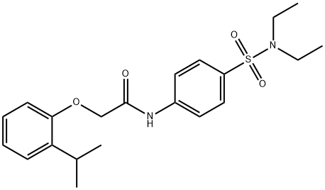 N-{4-[(diethylamino)sulfonyl]phenyl}-2-(2-isopropylphenoxy)acetamide Structure