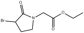 ethyl 2-(3-bromo-2-oxopyrrolidin-1-yl)acetate 化学構造式