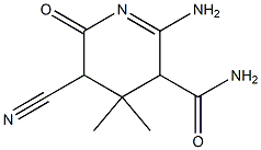 2-amino-5-cyano-4,4-dimethyl-6-oxo-3,4,5,6-tetrahydropyridine-3-carboxamide Structure