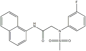 2-[3-fluoro(methylsulfonyl)anilino]-N-(1-naphthyl)acetamide,663164-63-4,结构式