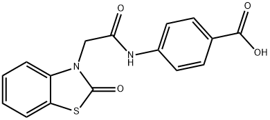 4-{[(2-oxo-1,3-benzothiazol-3(2H)-yl)acetyl]amino}benzoic acid Structure